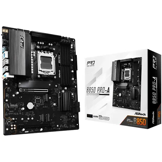 PLACA MADRE ASROCK AM5 B850 PRO-A HDMI/USB3.2/M.2/DDR5/ATX