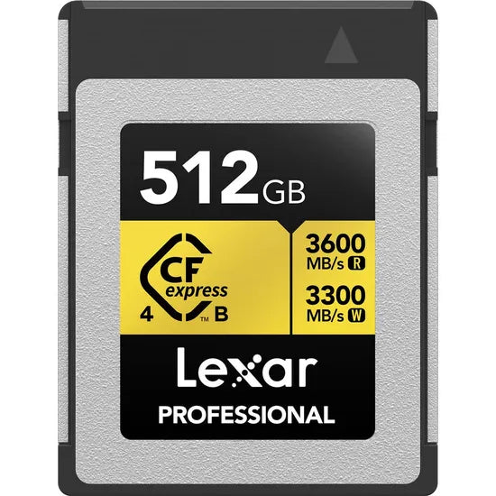 MEMORIA RAM CF EXPRESS 4.0 512GB LEXAR PROFESSIONAL TIPO B GOLD SERIES 3600-3300 (LCXEXP4512G-RNENG)