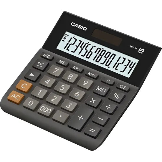CALCULADORA COMPACTA CASIO MH-14-BK-W-DP BLACK Product