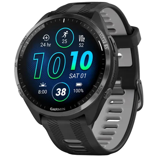 RELOJ GARMIN FORERUNNER 965 47.2MM BLACK - CARBON GRAY DLC TITANIUM BEZEL 010-02809-00