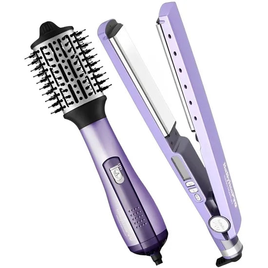 KIT BABYLISS PRO PLANCHITA PL4091+CEPILLO SECADOR BABYLISS PRO HOT AIR BRUSH IONIC BNTLVPP44 Product