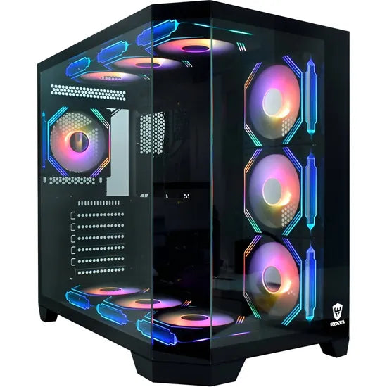 GABINETE SATELLITE GAMER K904 10 FAN E-ATX BLACK