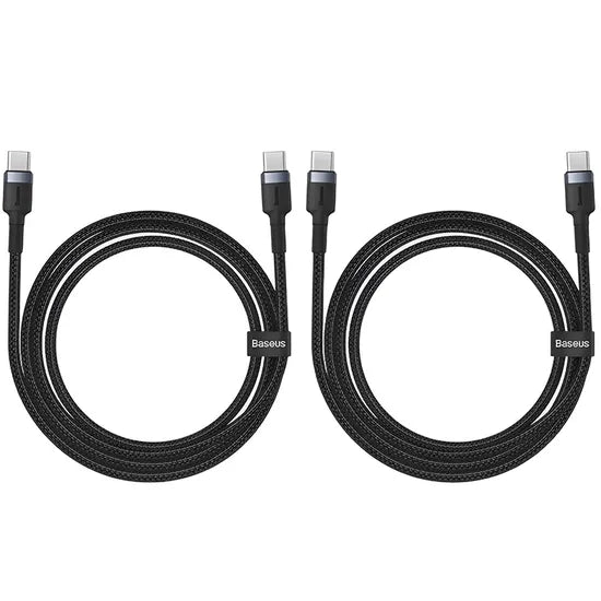 CABLE USB-C/USB-C BASEUS CAFULE FAST CHARGING E0418500 60W 2M BLACK/GREY 2PACK Product