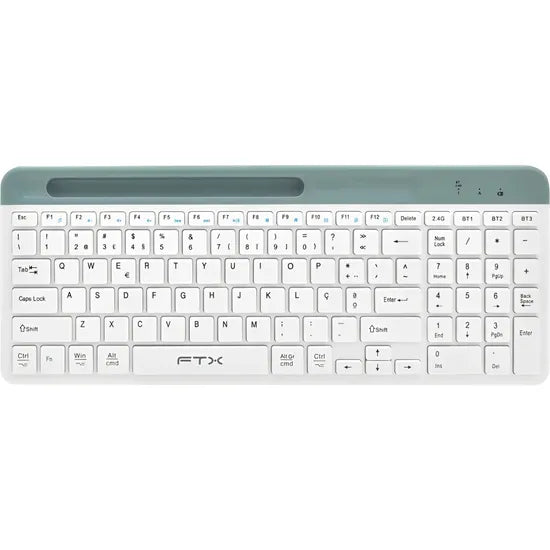 TECLADO WIRELESS FTX FTXB105 BT WHITE PORTUGUES