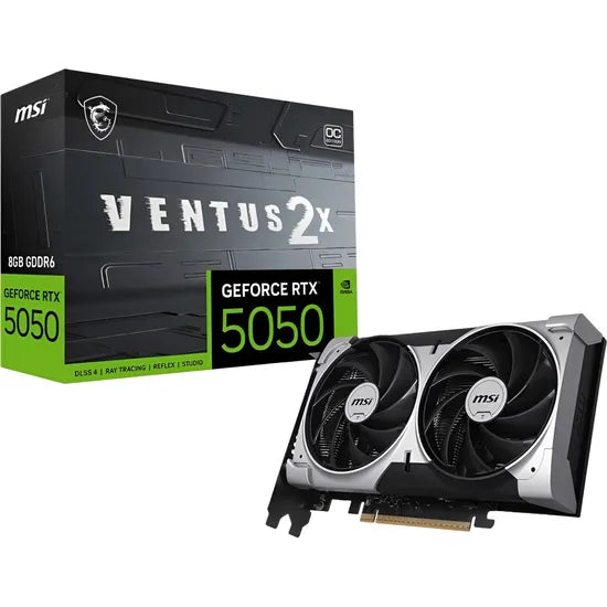 PLACA DE VIDEO MSI RTX5050 VENTUS 2X OC 8GB/GDDR6/2617MHZ/2FAN 912-V538-017