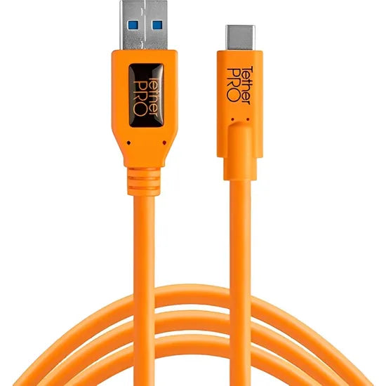 CABLE USB-A 3.0 A USB-C TETHER TOOLS 4.6M NARANJA – CONECTOR RECTO - CUC3215-ORG