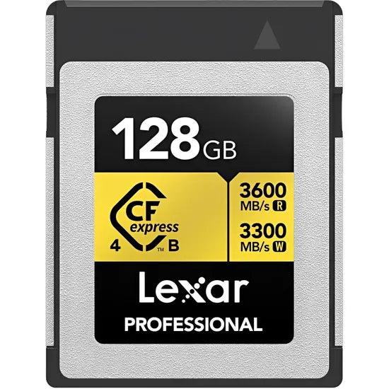 MEMORIA RAM CF EXPRESS 128GB LEXAR PROFESSIONAL TIPO B GOLD SERIES 3600-3300MB/S (LCXEXP4128G-RNENG)