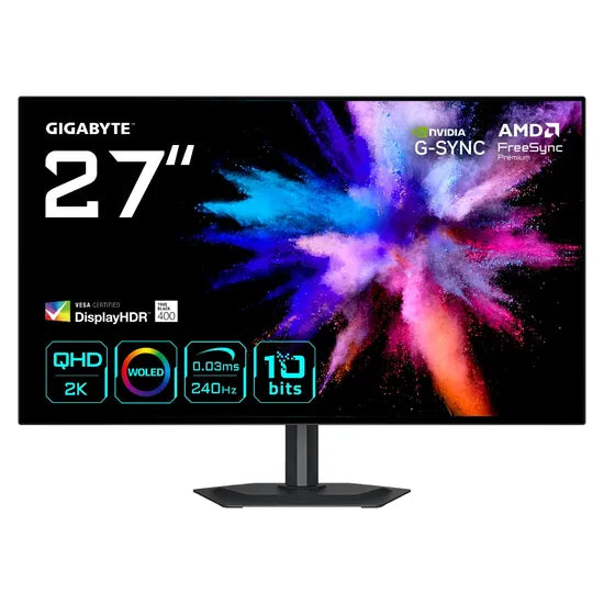 MONITOR 27"" GIGABYTE GO27Q24G WOLED QHD/240HZ/0.03MS/FREESYNC PRE/BK 3GTA.BR-PY