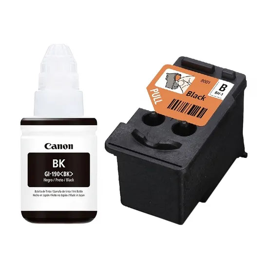 CANON KIT CABEZAL NEGRO(BH-1) + TINTA GI-190 BK 135ML (G1110-G2110-G3110-G4110)