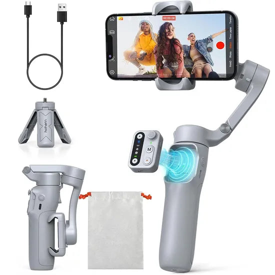 ESTABILIZADOR HOHEM ISTEADY X3 SE GRAY - PARA CELULAR - CON CONTROL - MAX 300 GR Product