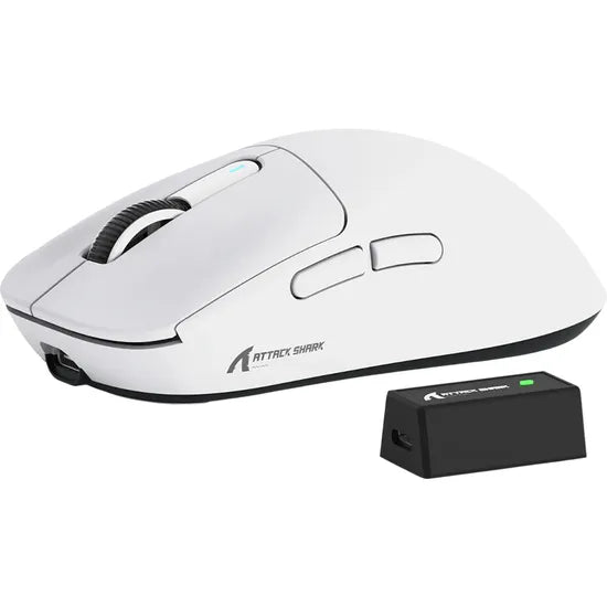 MOUSE WIRELESS ATTACK SHARK X3PRO 8K 59G/PAW3395/ERGO/26000DPI/WHITE Product