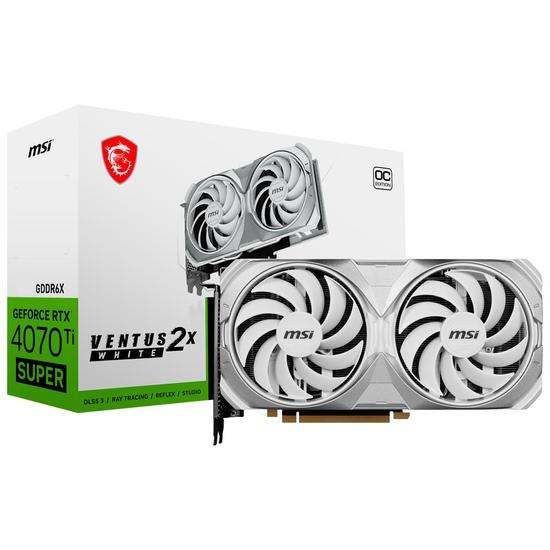 MSI GeForce RTX4070 Super Ventus 2X Blanco OC 12GB GDDR6X Tarjeta de vídeo PCI-Express