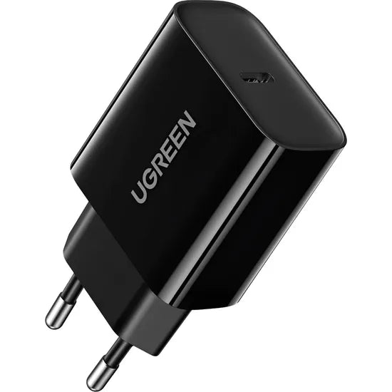 CARGADOR PARED UGREEN USB-C 20W PD (EU) BLACK (10191)