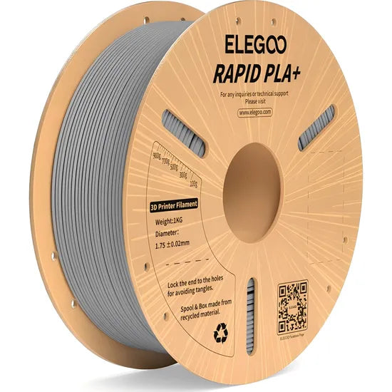 FILAMENTO P/IMPRESORA 3D ELEGOO RAPID PLA+ GREY 1KG/1.75MM Product