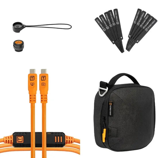 STARTER KIT TETHER TOOLS CABLE USB-C OPTIMA 10G 4.6M NARANJA - BTKC15G2-ORG