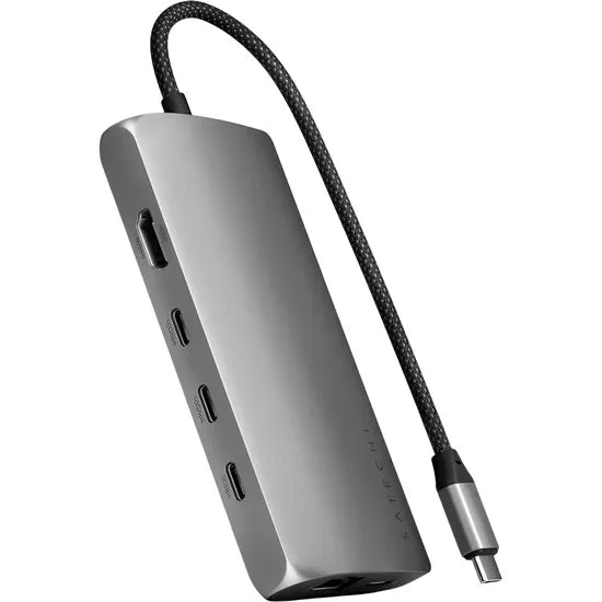 HUB USB-C 8-IN-1 SATECHI MULTIPORT ST-P8KEM 4USB-C/USB-A/HDMI 8K/ETHERNET/SD 100W SPACE GREY Product