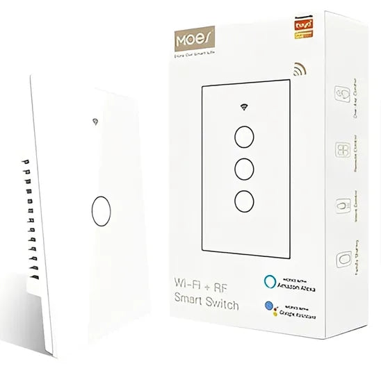 INTERRUPTOR SMART MOES WRS-US1-WH-MS 1BOTÓN/WIFI+RF/APP/NEUTRO/WHITE/US