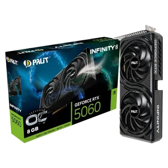 PLACA DE VIDEO PALIT RTX5060 INFINITY 2 OC 8GB/GDDR7/2512MHZ/2FAN NE75060V19P1-GB2063L