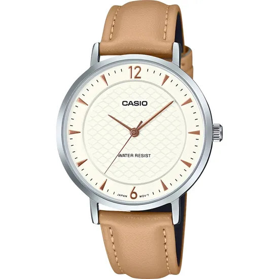 RELOJ CASIO LTP-VT04L-7A1DF WHITE/BEIGE LEATHER Product