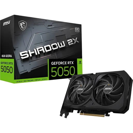PLACA DE VIDEO MSI RTX5050 SHADOW 2X OC 8GB/GDDR6/2602MHZ/2FAN 912-V538-018