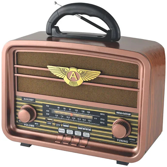 RADIO PORTATIL MEGA STAR RX939BT AM/FM/USB/BT/SD