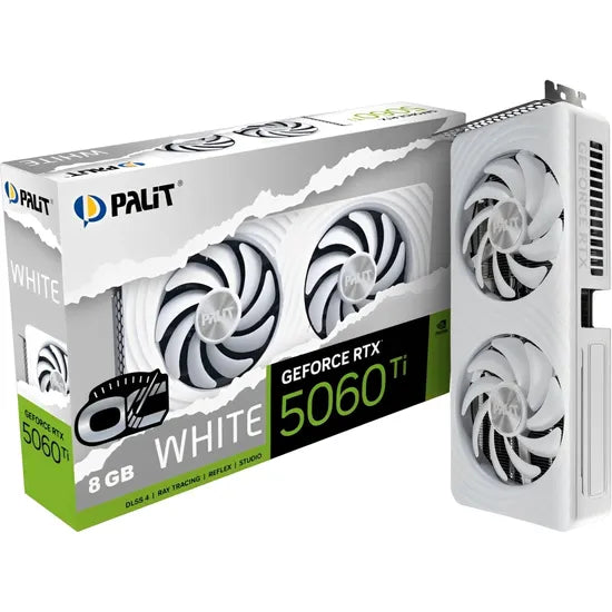 PLACA DE VIDEO PALIT RTX5060 TI WHITE OC 8GB/GDDR7/2602MHZ/2FAN NE7506TU19P1-GB2062M Product