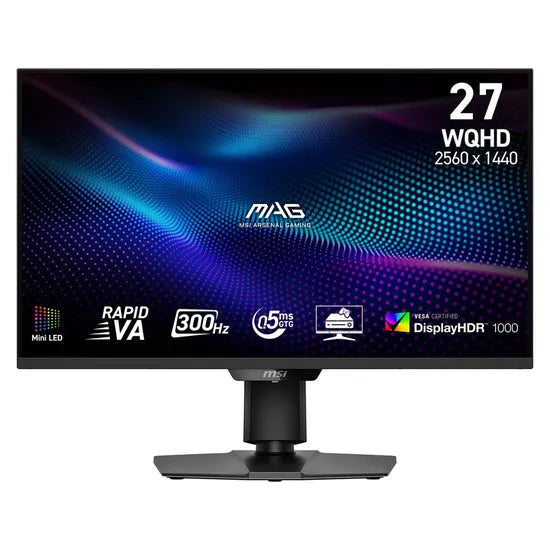 MONITOR 27"" MSI MAG 274QPF-X30MV MINI LED WQHD 300HZ/0.5MS/RAPID VA/HDR1000/2HDMI/DP/BLK