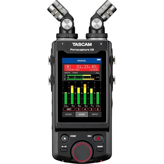 GRABADOR TASCAM PORTACAPTURE X8 - 8 CANALES - 32BITS (4 XLR - 2 MICS - 2 VIRTUAL TRACK) Product