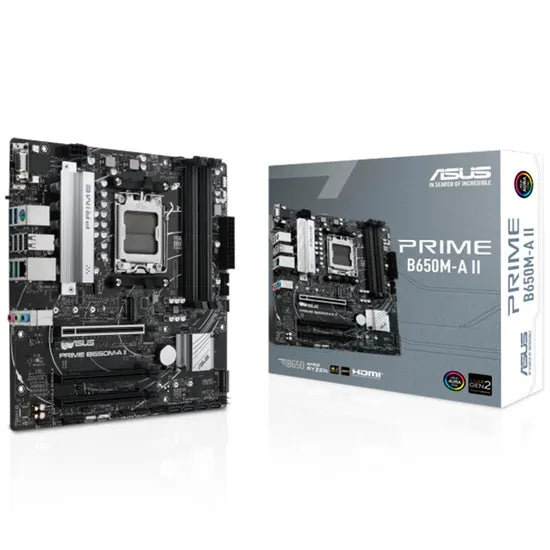 PLACA MADRE ASUS AM5 PRIME B650M-A II HDMI/DP/VGA/USB3.2/2M.2/DDR5/MATX