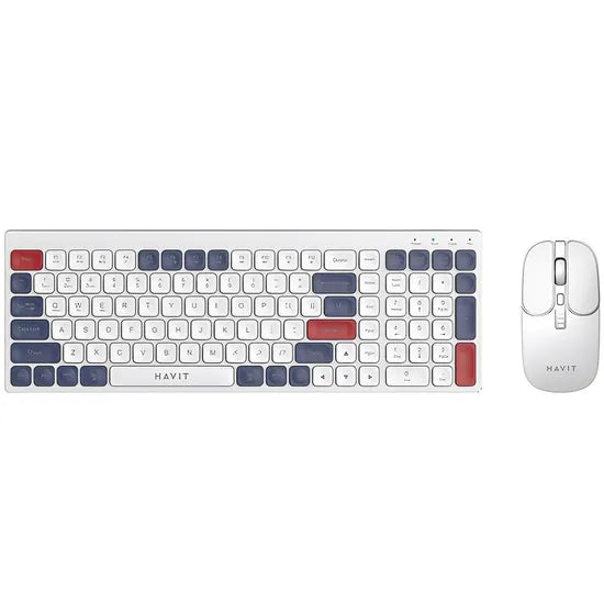 TECLADO + MOUSE HAVIT KB830WB DUAL-MODE 2.4GHZ/BT5.1 P/WIN/MAC/ANDROID/IOS ESP/PORT Product