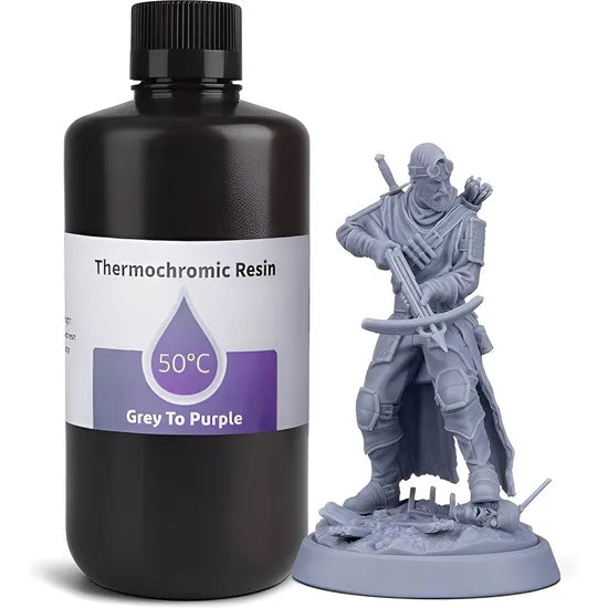 RESINA P/IMPRESORA 3D ELEGOO THERMOCHROMIC FROM GREY TO PURPLE 1KG