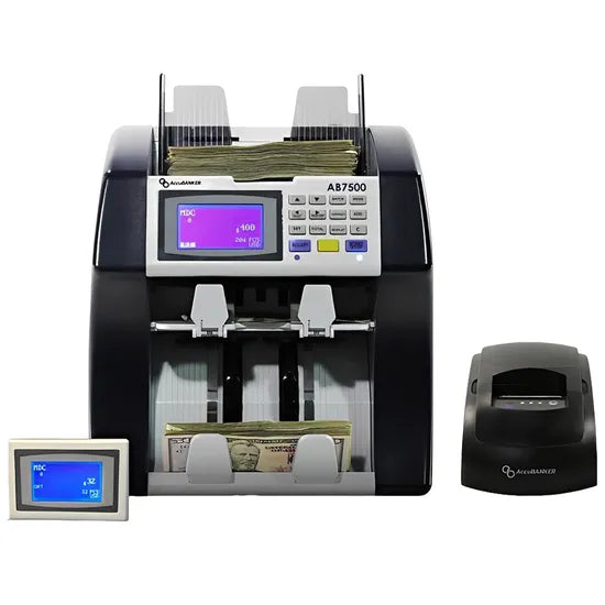 CONTADOR DE BILLETES ACCUBANKER AB7500 DUAL POCKET MIXED VALUE MG/UV BIVOLT Product