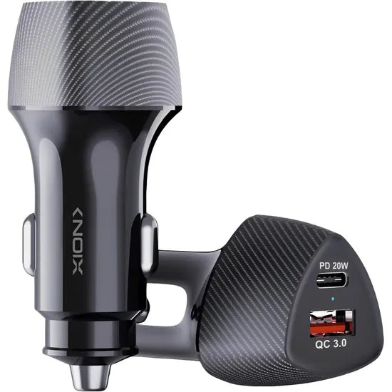CARGADOR P/AUTO XION XI-CGCAR 20W USB-A/USB-C BLACK