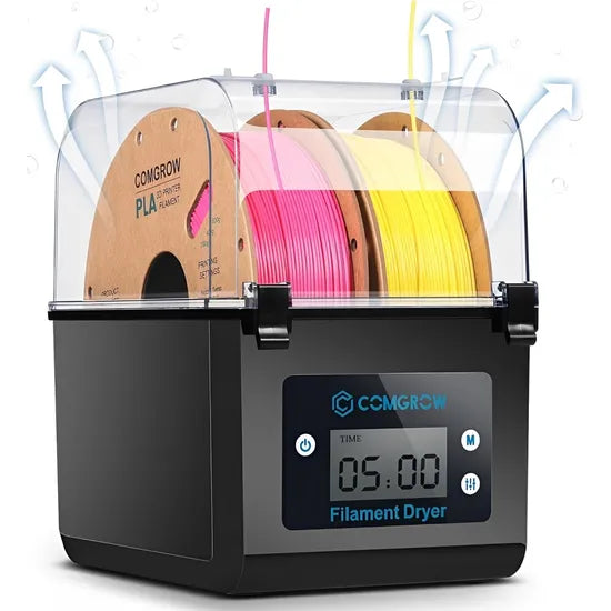 CAJA SECADORA DE FILAMENTO COMGROW P/ 2 FILAM. 1KG PLA/ABS/1.75-2.85MM/BIVOLT/BLACK