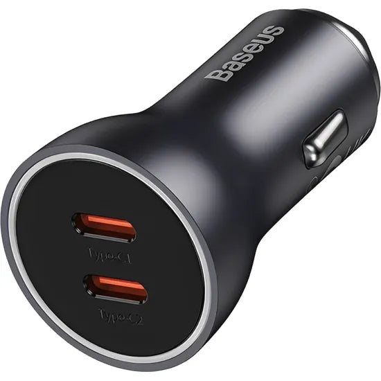 CARGADOR P/ AUTO BASEUS CGJM000213 GC MAX 60W USB-C+USB-C GRAY Product