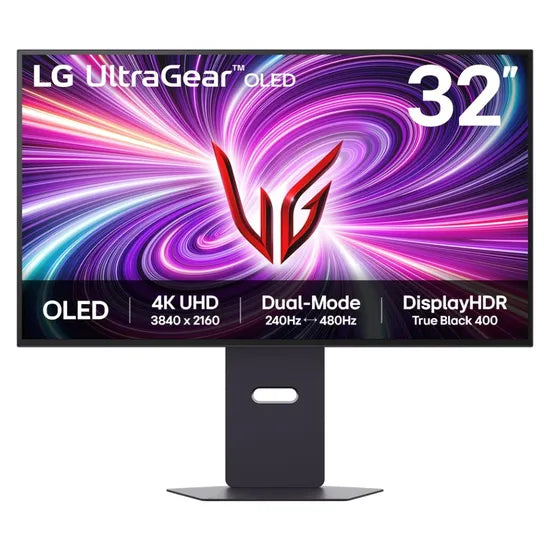 MONITOR 32"" LG ULTRAGEAR 32GS95UV-B OLED 4K UHD/DUALMODE 240/480HZ/0.03MS/BLACK