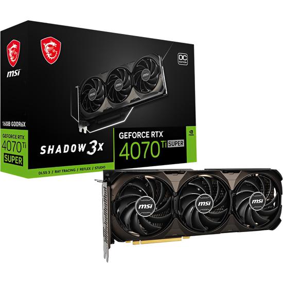 MSI GeForce RTX4070TI Super Shadow 3X OC 16GB GDDR6X Tarjeta de vídeo PCI-Express