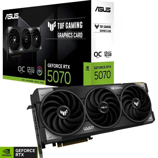 PLACA DE VIDEO ASUS RTX5070 TUF GAMING OC EDITION 12GB/GDDR7/2160MHZ/3FAN TUF-RTX5070-O12G-GAMING