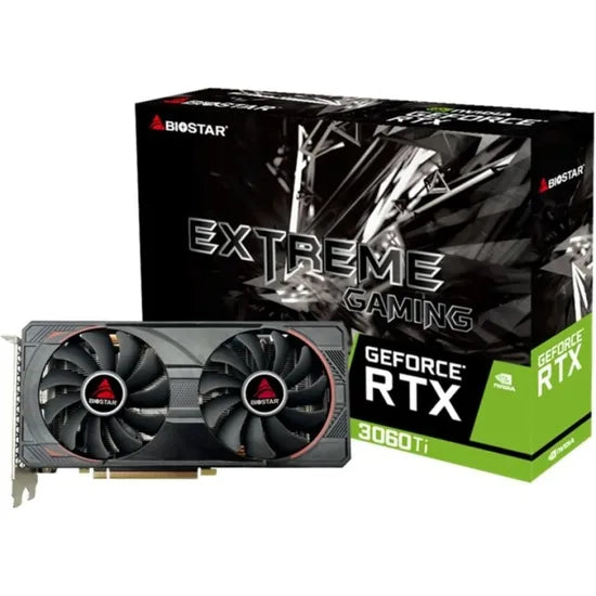 PLACA DE VIDEO BIOSTAR RTX3060 TI EXTREME GAMING 8G/GDDR6/1665MHZ/2FAN VN3606TM82