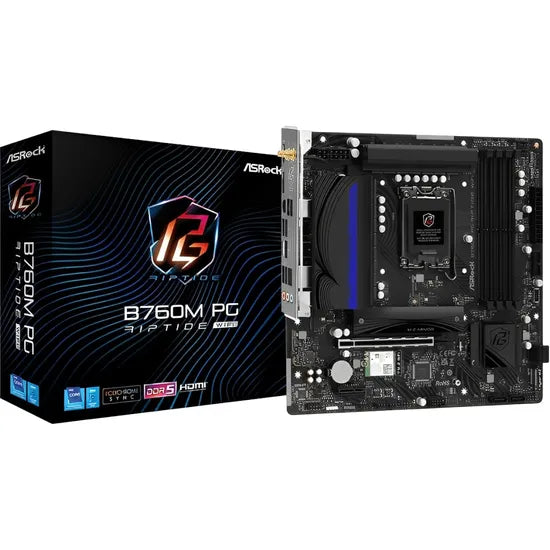 PLACA MADRE ASROCK 1700 B760M PG RIPTIDE WIFI/DDR5/2M.2/MATX Product