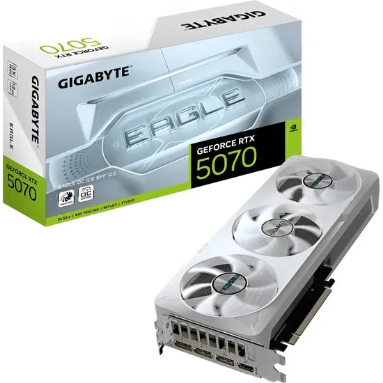 VGA GIGABYTE RTX5070 EAGLE OC ICE SFF WH 12GB/GDDR7/2512MHZ/3FAN 3GTA.BR-PY Product