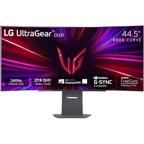 MONITOR CURVO 45"" LG ULTRAGEAR 45GS95QE-B WQHD OLED 800R/240HZ/0.03MS/10B/AJUST/DP/HDMI/USB