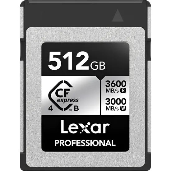 MEMORIA RAM CF EXPRESS 512GB LEXAR PROFESSIONAL TIPO B SILVER 3600-3000MB/S (LCXEXS4512G-RNENG)