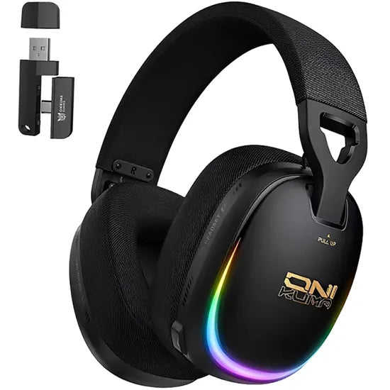 AURICULAR WIRELESS ONIKUMA GT805 RGB QUAD-MODE/BT/2.4GHZ/MIC/BLACK