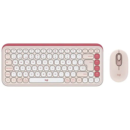 KIT TECLADO+MOUSE WIRELESS 2.4G LOGITECH POP ICON COMBO ROSE 920-013053 Product