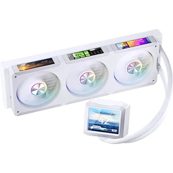 COOLER LIQUID JONSBO TF3-360SCW PANTALLA DIGITAL ARGB 397MM PWM/3FAN/WHITE