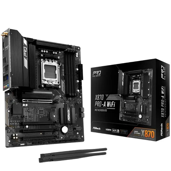 PLACA MADRE ASROCK AM5 X870 PRO-A WIFI HDMI/USB3.2/2M.2/DDR5/ATX Product