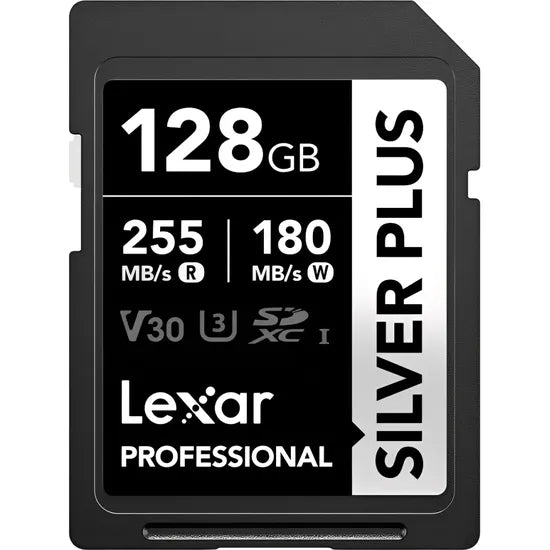 MEMORIA RAM SD 128GB LEXAR SILVER PLUS 255-180MB/S C10 (LSDSIPL128G-BNNNG)