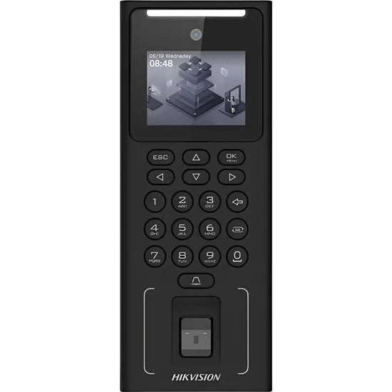 TERMINAL DE ACCESO FACIAL HIKVISION DS-KAS321 CONTRASEÑA/TARJETA/HUELLA/FACE/BLACK