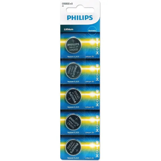 PILA BOTON PHILIPS CR2025 - TIRA 5 UNIDADES Product